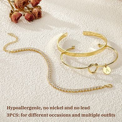 Women's Gold Initial Bracelet