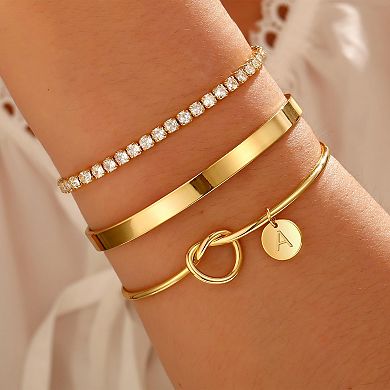 Women's Gold Initial Bracelet