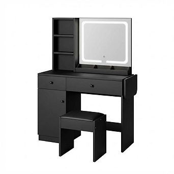 Vanity Desk with Mirror and Lights