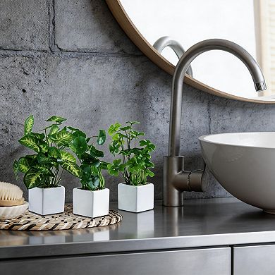 3-Piece Set of Stylish Artificial Plants