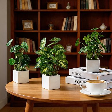 3-Piece Set of Stylish Artificial Plants
