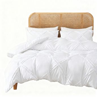 Geometric Fleece Duvet Cover Set - Queen Size