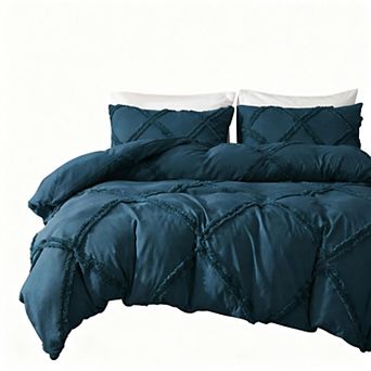 Geometric Fleece Duvet Cover Set - Queen Size