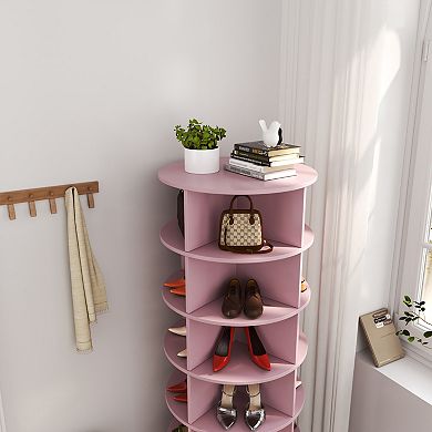 KWPZQEB 360 Rotating Round Shoe Cabinet