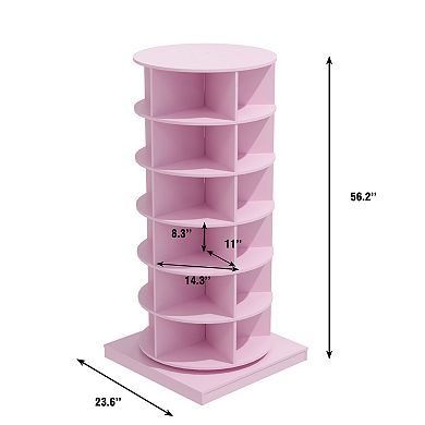 KWPZQEB 360 Rotating Round Shoe Cabinet