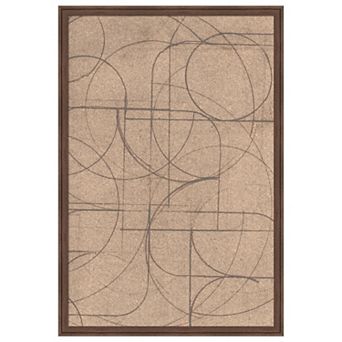 Amanti Art Framed Fabric Pinboard, Curved 2 by Dan Hobday Printed Bulletin Board