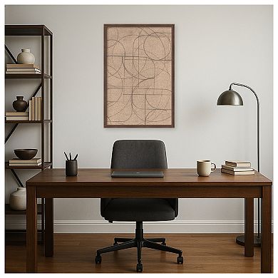 Amanti Art Framed Fabric Pinboard, Curved 2 by Dan Hobday Printed Bulletin Board