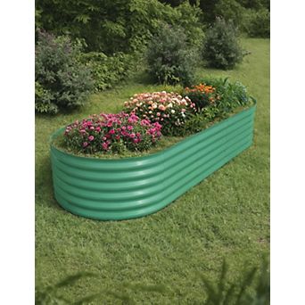 2-Pack 300*120*45cm Galvanized Metal Raised Garden Bed Kit Outdoor Deep Root Planter Box