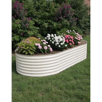 2-Pack 300*120*45cm Galvanized Metal Raised Garden Bed Kit Outdoor Deep Root Planter Box