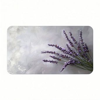 Lavender Bouquet Floor Mat, Soft Non-Slip Fresh Entryway Floor Mat.