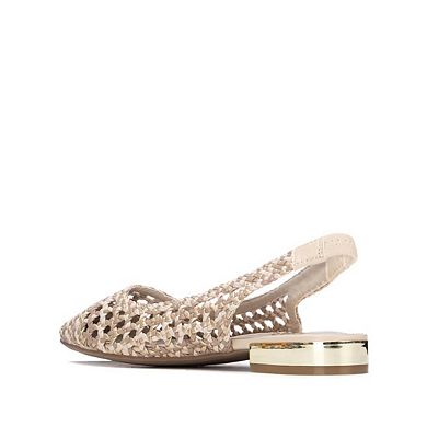 XTI Women's Slingback Braided Flats 145300