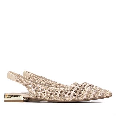 XTI Women's Slingback Braided Flats 145300