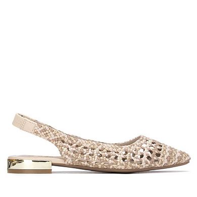 XTI Women's Slingback Braided Flats 145300