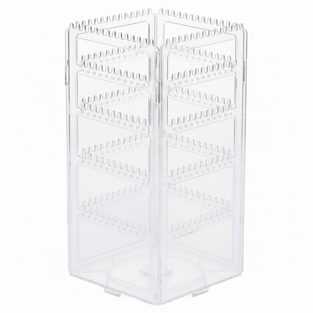5 Tier Rotating Acrylic Jewelry Organizer Stand 212 Holes 212 Grooves ...