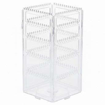 5 tier Rotating Acrylic Jewelry Organizer Stand 212 Holes 212 Grooves Holds 106 Pairs