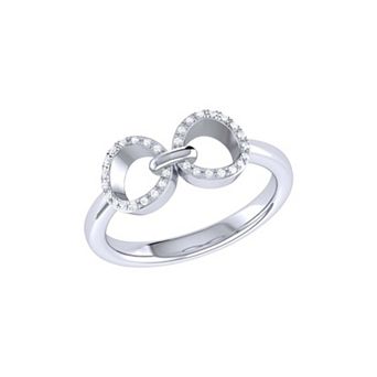 Binoculars Infinity Sterling Silver Diamond Ring