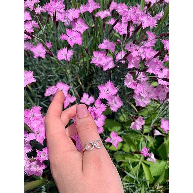 Binoculars Infinity Sterling Silver Diamond Ring