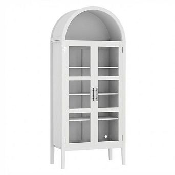 70" Tall Arched Pantry Cabinet