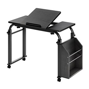 47.24 in Overbed Table with Wheels