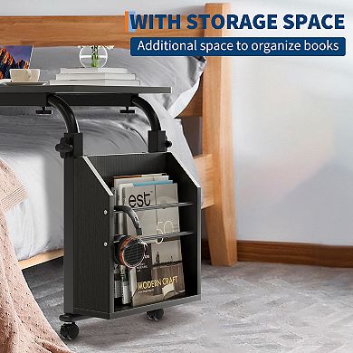 47.24 in Overbed Table with Wheels