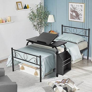 47.24 in Overbed Table with Wheels