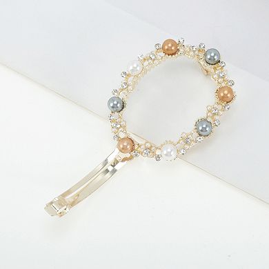 1.97"x3.94" Fashion Pearl Hair Clips 1 Pc