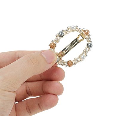 1.97"x3.94" Fashion Pearl Hair Clips 1 Pc