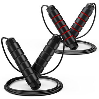 Anti-Tangle Jump Rope with Adjustable Steel Foam Handles Home Fitness Equipment