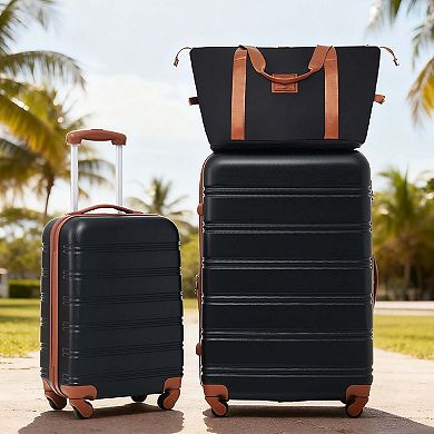 Hardshell Luggage Set 2-Piece with Bag Spinner Suitcase TSA Lock Lightweight 20 and 28 Inch
