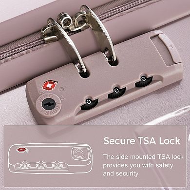 KWPZQEB New Model Gradient Ramp ABS Hardshel Luggage Set of 3, 20''24''28''