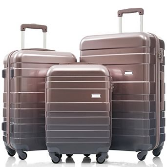 KWPZQEB New Model Gradient Ramp ABS Hardshel Luggage Set of 3, 20''24''28''
