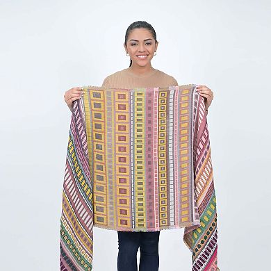 City Lines Stripe Embroidered Scarf