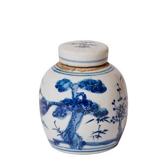 Porcelain Mini Three Friends Round Jar