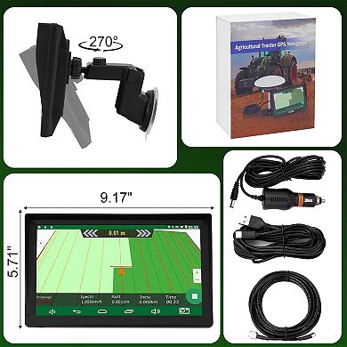 GNSS Agricultural Tractor GPS Navigator with 9" Touch Screen for Precision Farming