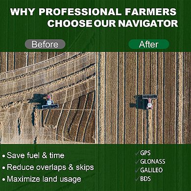 GNSS Agricultural Tractor GPS Navigator with 9" Touch Screen for Precision Farming