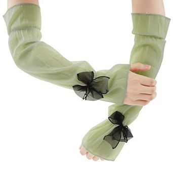 19.69"x5.91" Sun Protection Bow Arm Sleeves for Women 1 Pair