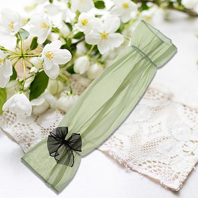 19.69"x5.91" Sun Protection Bow Arm Sleeves for Women 1 Pair