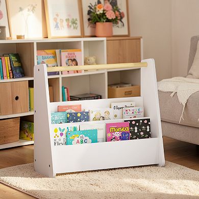 Heybly Kids Front-Facing Bookshelf, 2-Tier Toddler Bookcase, Book Storage Organizer