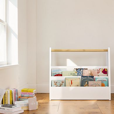 Heybly Kids Front-Facing Bookshelf, 2-Tier Toddler Bookcase, Book Storage Organizer