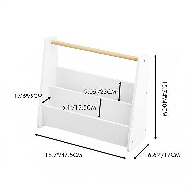 Heybly Kids Front-Facing Bookshelf, 2-Tier Toddler Bookcase, Book Storage Organizer