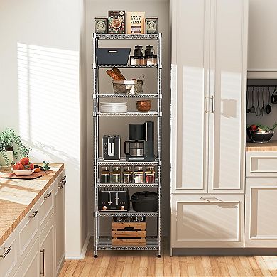 8 Tier Metal Wire Storage Rack 2000 lbs Adjustable Shelf for Garage Kitchen Pantry 1 Piece