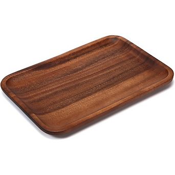 Zoulao Acacia Wood Valet Tray, Bedside Nightstand Organizer for Phone, Watch, Keys.1 Pcs