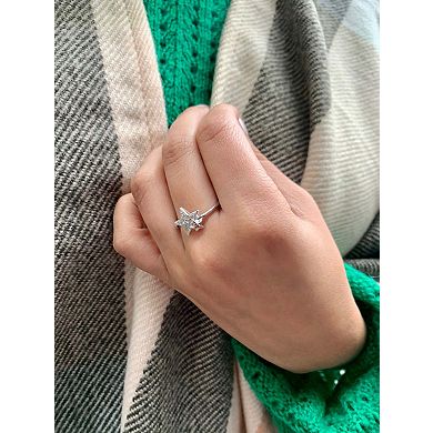 Dazzling Starkissed Duo Sterling Silver Diamond Ring