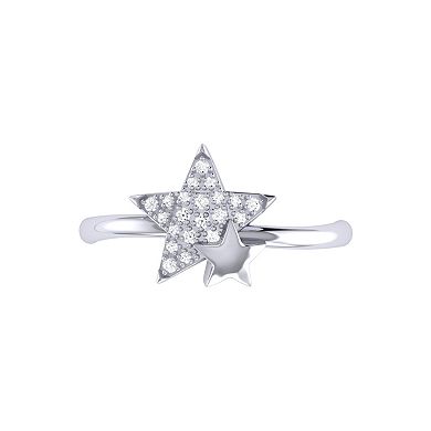 Dazzling Starkissed Duo Sterling Silver Diamond Ring
