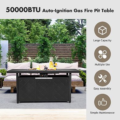 18” 1400W Electric Fireplace TV Stand with Storage Shelf - White