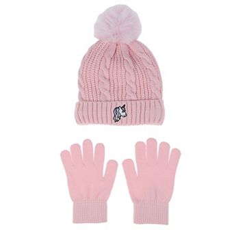 Girls 4-16 Elli by Capelli 2 pc Knit Hat & Gloves Set