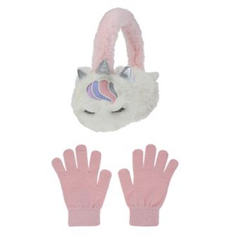 Girls Elli by Capelli 2 pc Unicorn Earmuffs & Gloves Set