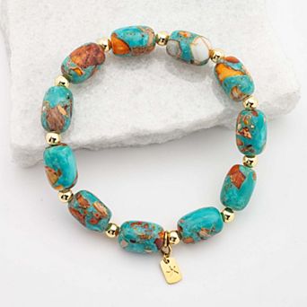 Sierra Bloom Turquoise Emperor Stone Beaded Bracelet