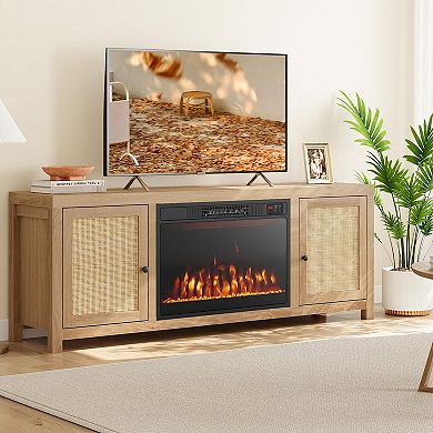 23 Inch Electric Fireplace Insert Heater 750W 1500W Adjustable Flame Colors
