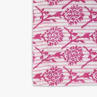Nikhar Pure Linen Hand Printed Table Runner